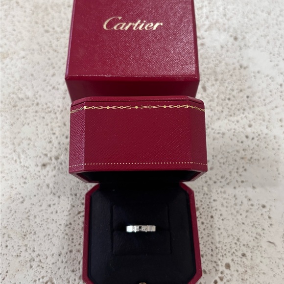 Authentic NEW Cartier C De Cartier platinum ring size 49 $1820 MSRP - Picture 1 of 10